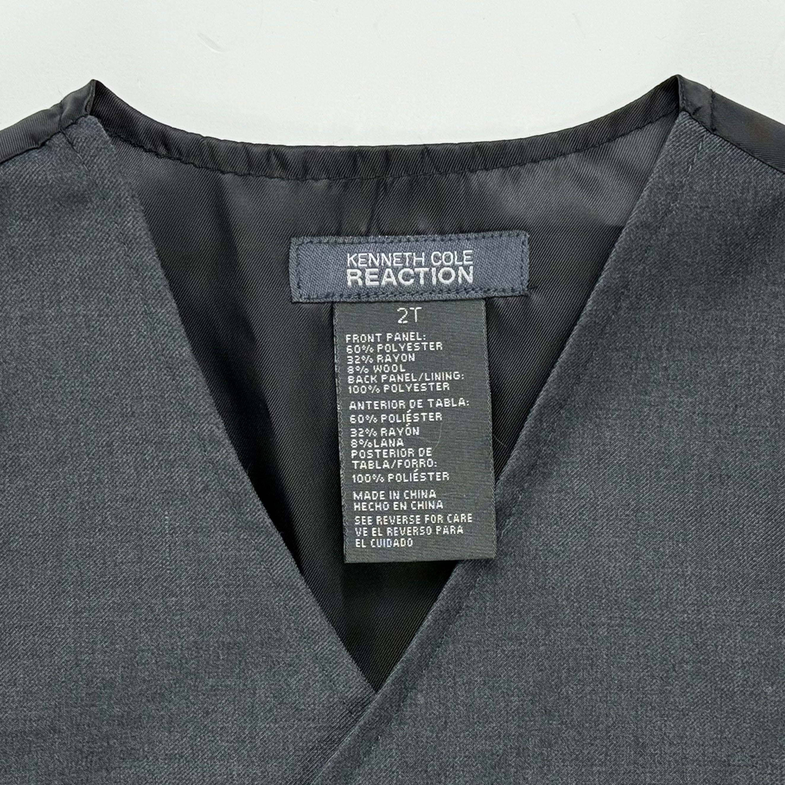 Chaleco gris de vestir para niño, marca Kenneth Cole Reaction, talla 2T, foto 4