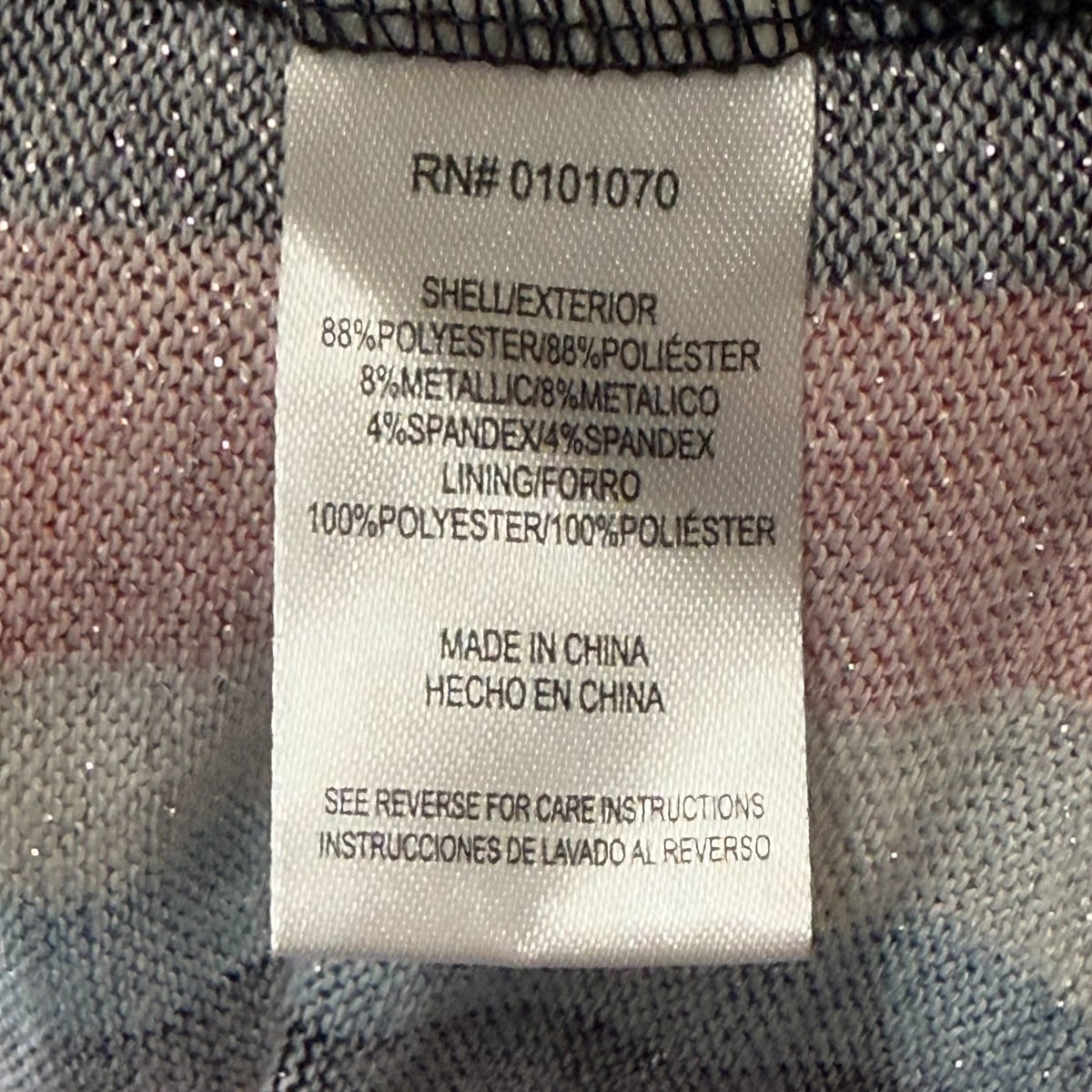 Vestido largo de rayas con brillo para mujer Mimi Chica talla L, foto 3
