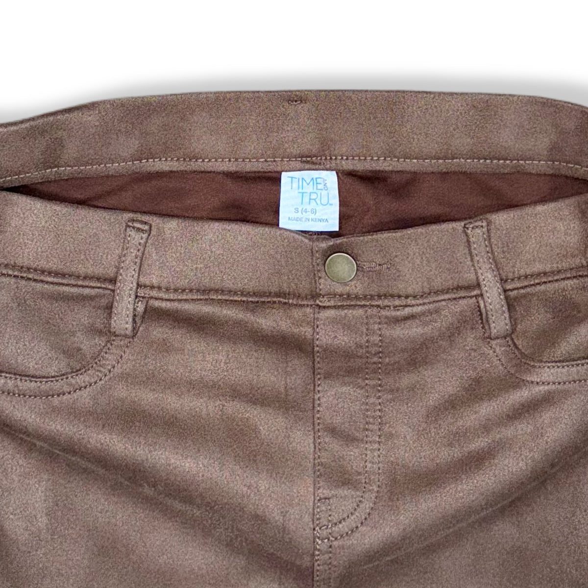 Leggings tipo gamuza Time and Tru, talla S, foto 3