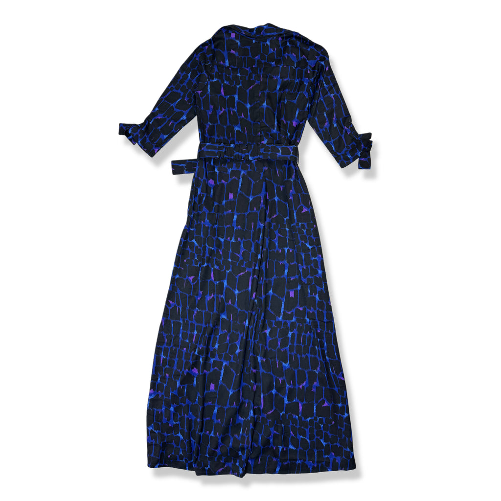 Vestido maxi camisero estampado con cinturón para mujer, marca Dancing Leopard, talla S, foto 3