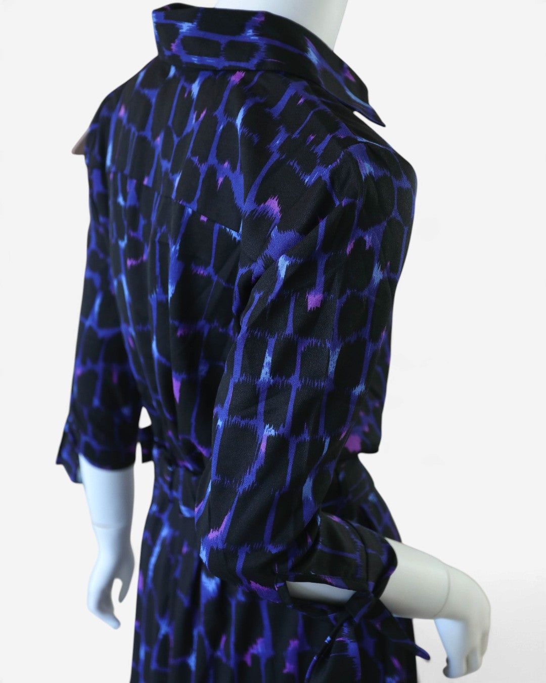 Vestido maxi camisero estampado con cinturón para mujer, marca Dancing Leopard, talla S, foto 4