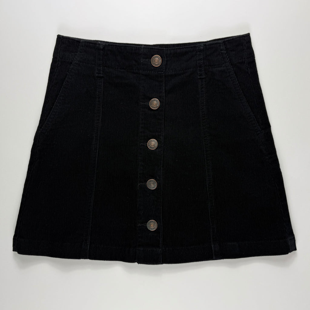 Falda negra de corduroy Forever 21, talla S, foto 2