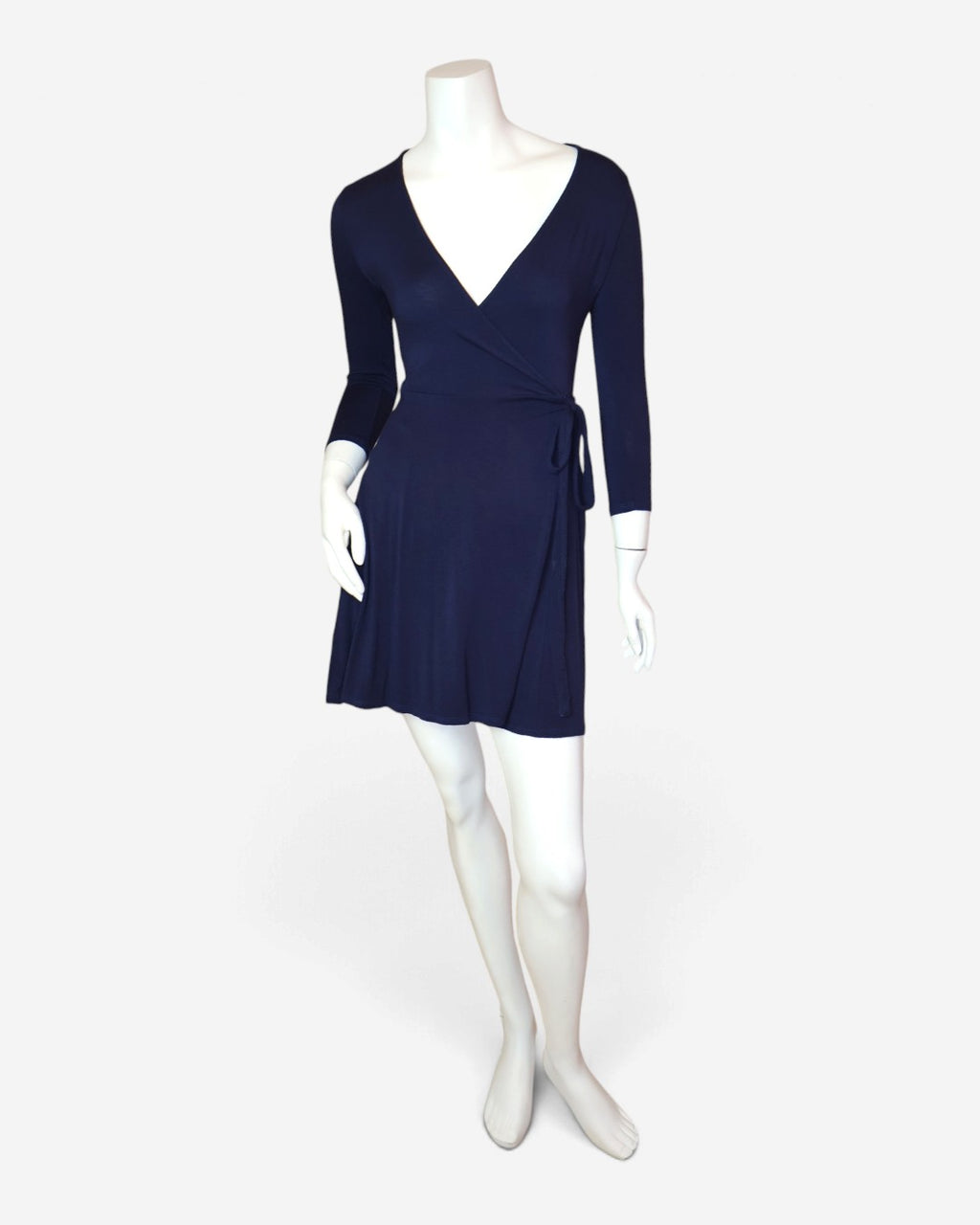 Vestido cruzado azul marino Lulus, talla XS, foto 5