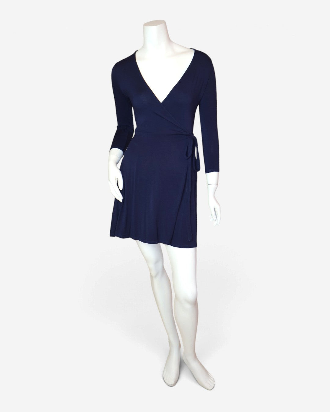Vestido cruzado azul marino Lulus, talla XS, foto 5