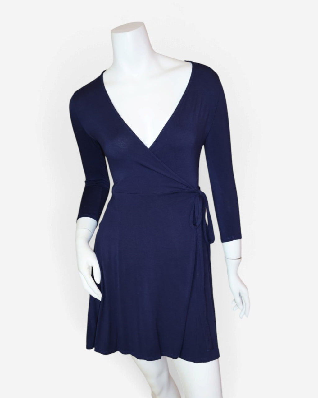 Vestido cruzado azul marino Lulus, talla XS, foto 6