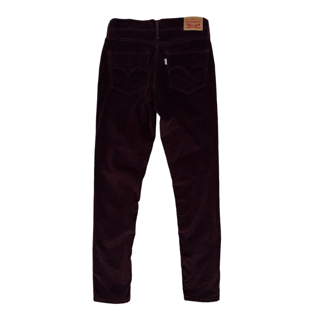 PANTALÓN DE PANA SKINNY COLOR VINO PARA MUJER | LEVI'S | TALLA 26 (XS)
