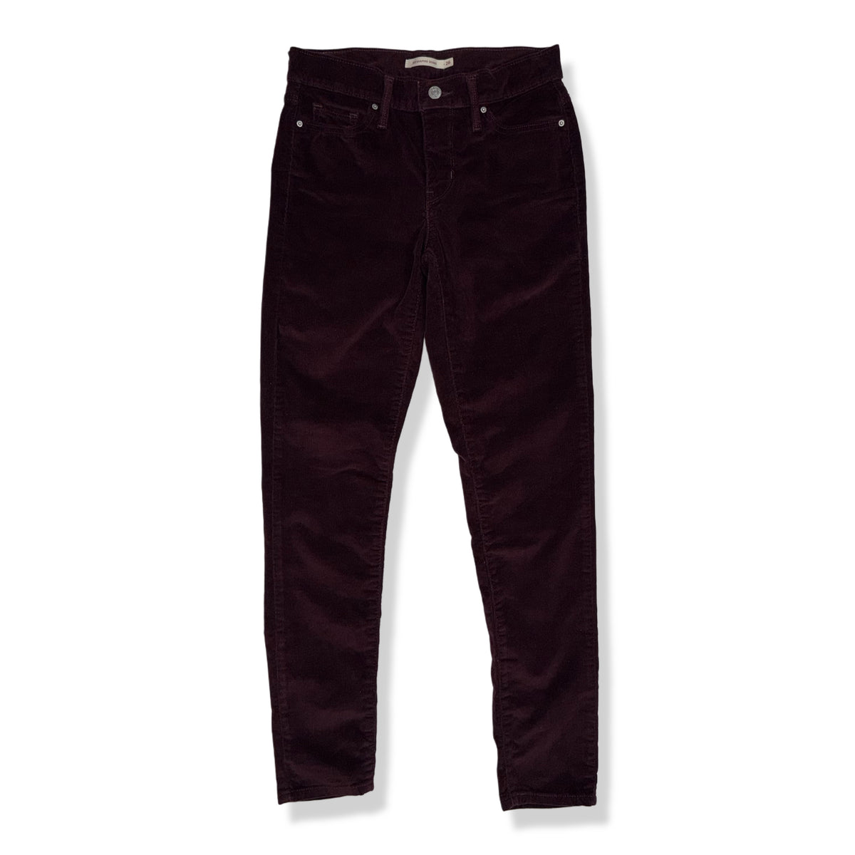 PANTALÓN DE PANA SKINNY COLOR VINO PARA MUJER | LEVI'S | TALLA 26 (XS)