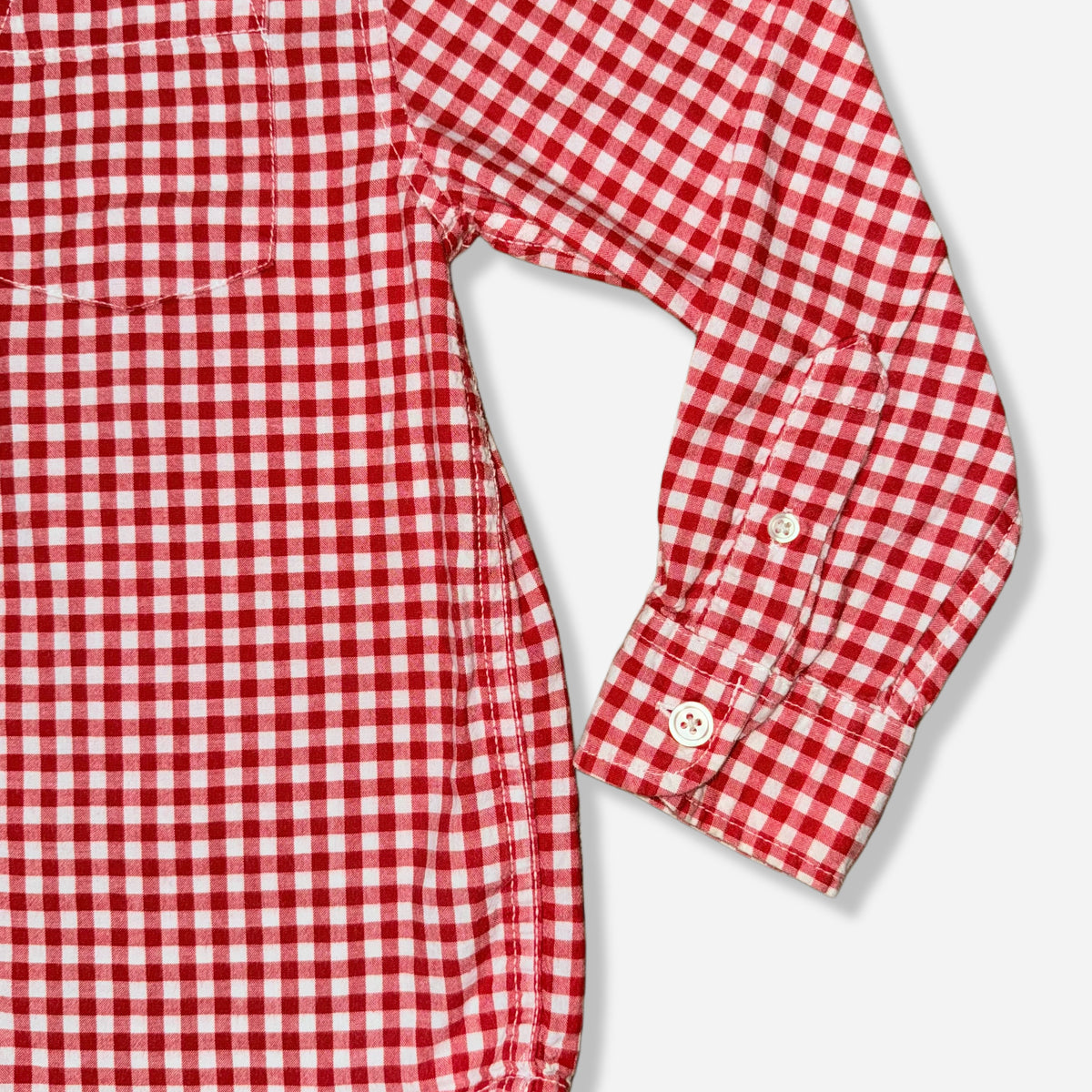 Camisa de cuadros rojos de mangas largas para niño Cat & Jack talla S (6/7), foto 3