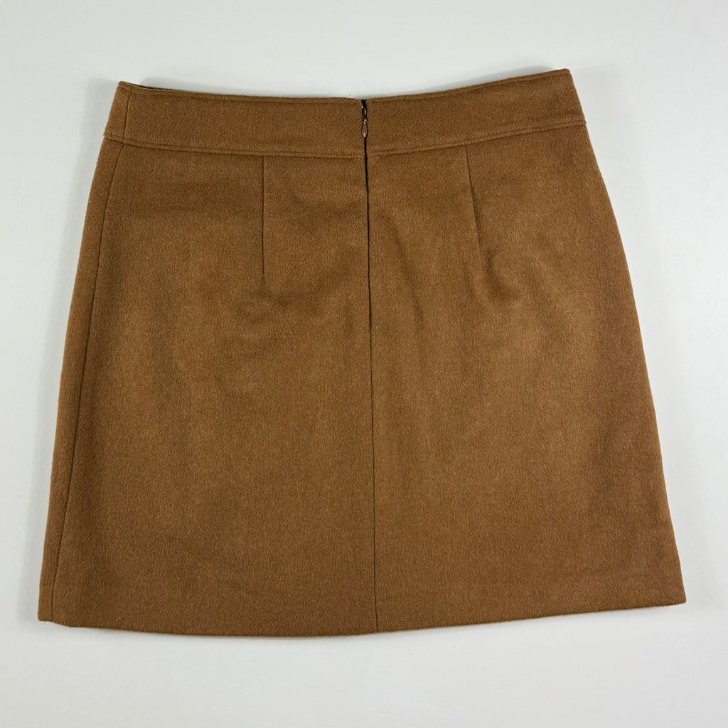 Falda de lana camel LOFT, talla 6, foto 2