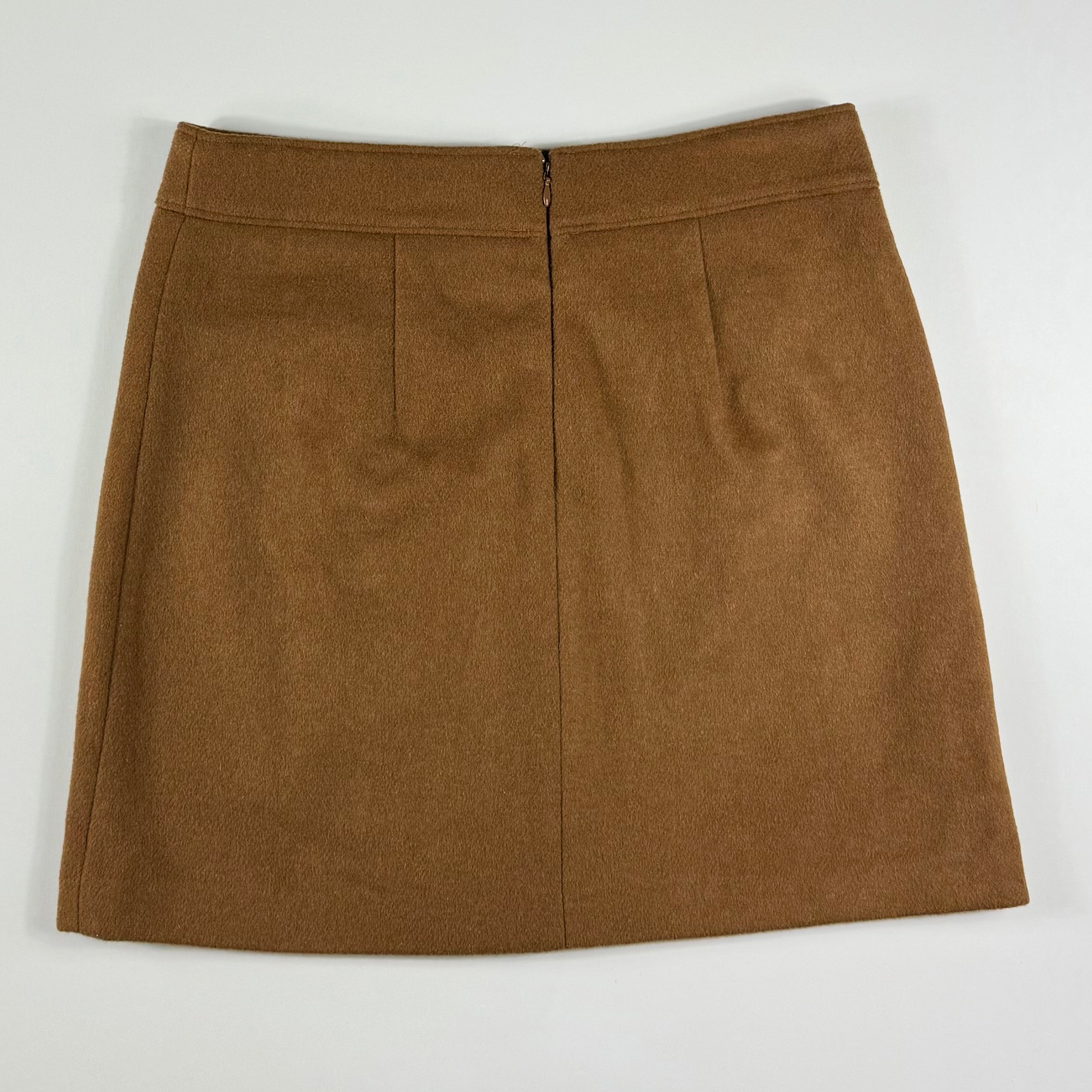 Falda de lana camel LOFT, talla 6, foto 2