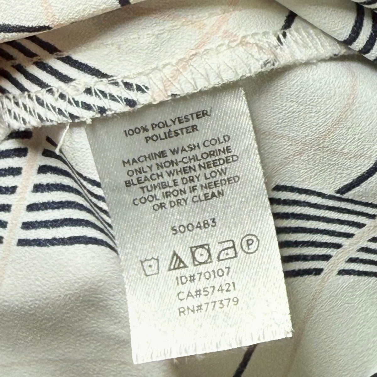 Blusa blanca estampada con puños plisados para mujer Ann Taylor talla M, foto 7