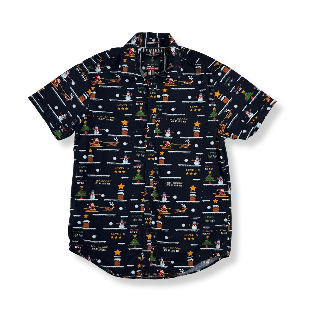 Camisa navideña retro Denim & Flower, talla S, foto 4