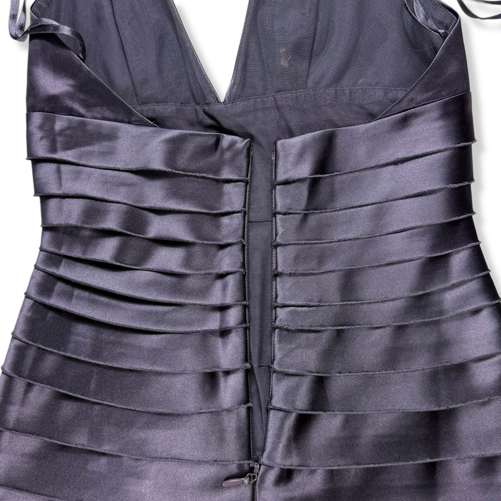 Vestido largo halter de satín para mujer, marca BCBGMAXAZRIA, talla 0, foto 7