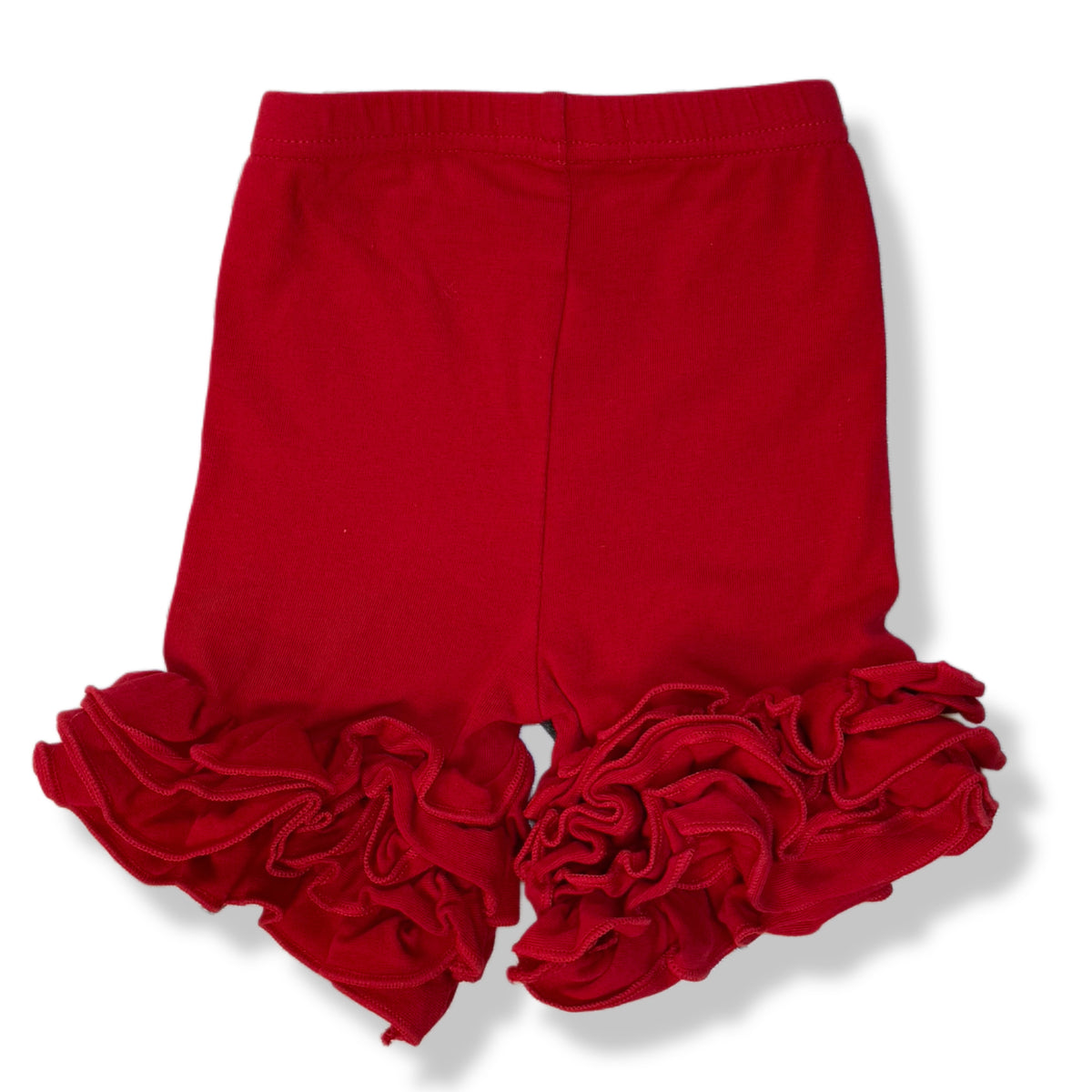 Shorts rojos con vuelos para bebé, talla 3-6 meses, foto 3