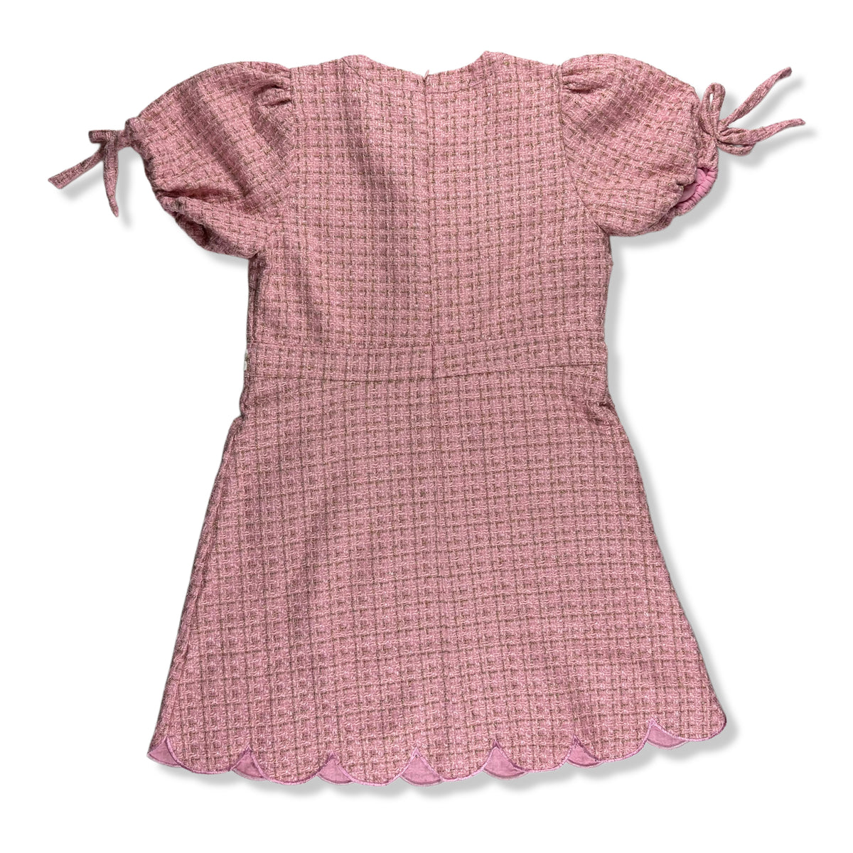 Vestido rosado de tweed Simply Southern, talla M, foto 3