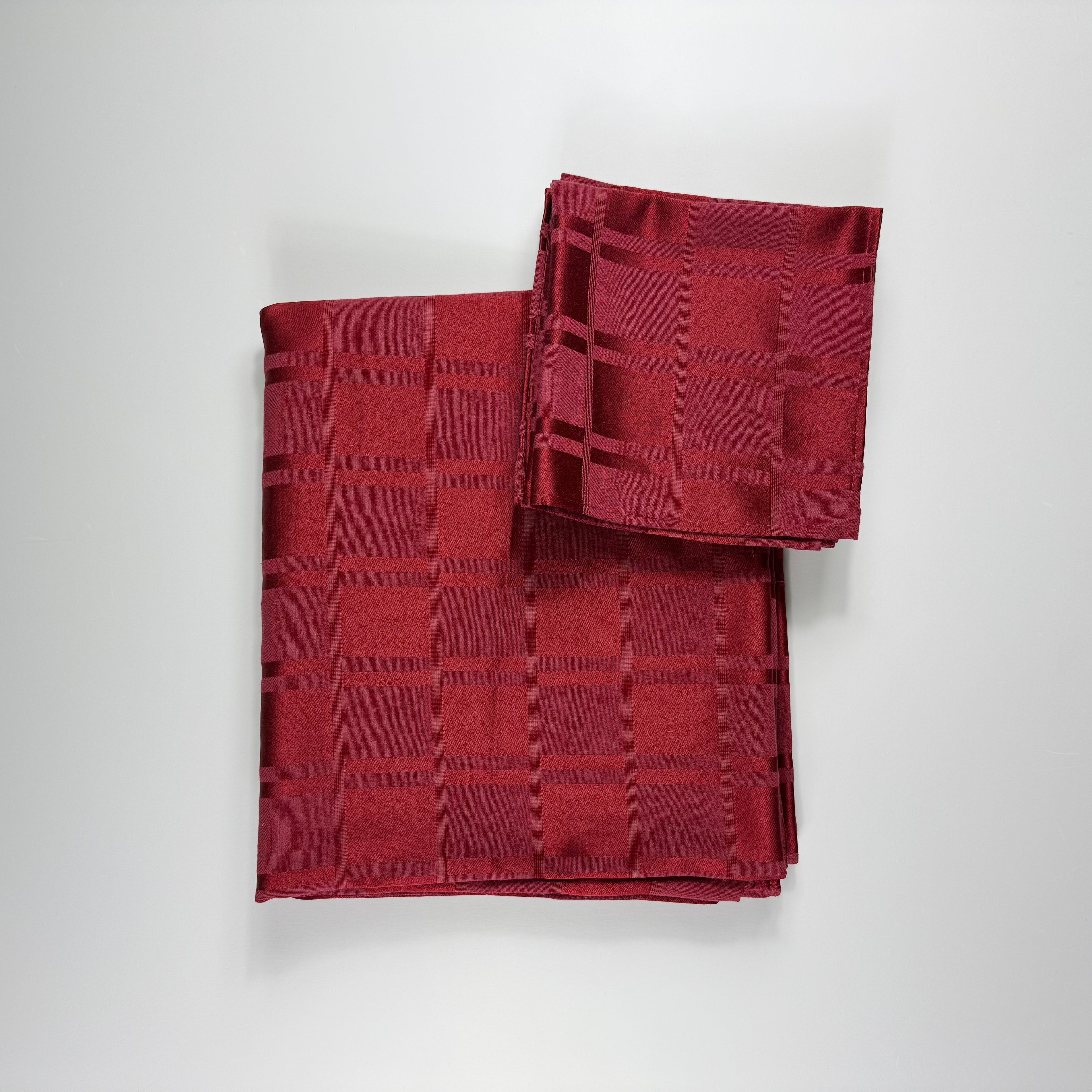 Set de mantel rojo con 4 servilletas, foto 2
