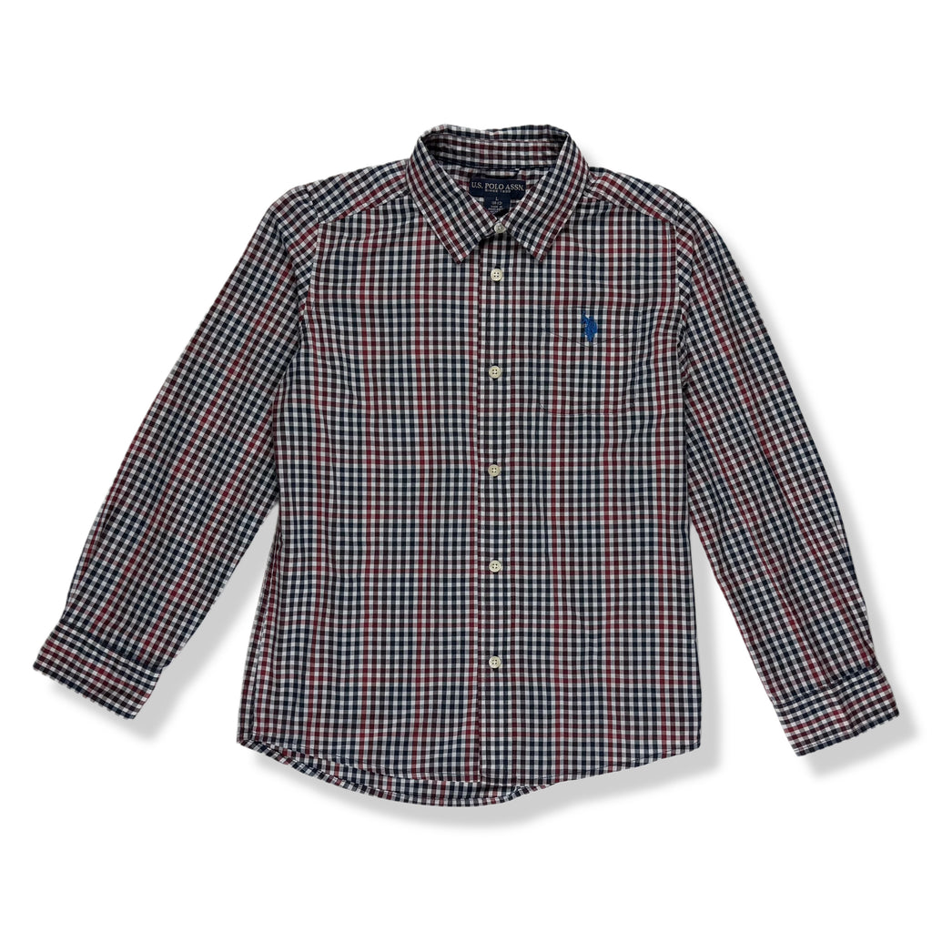 Camisa de cuadros de mangas largas para niño U.S. Polo Assn. talla L (10/12), foto 2