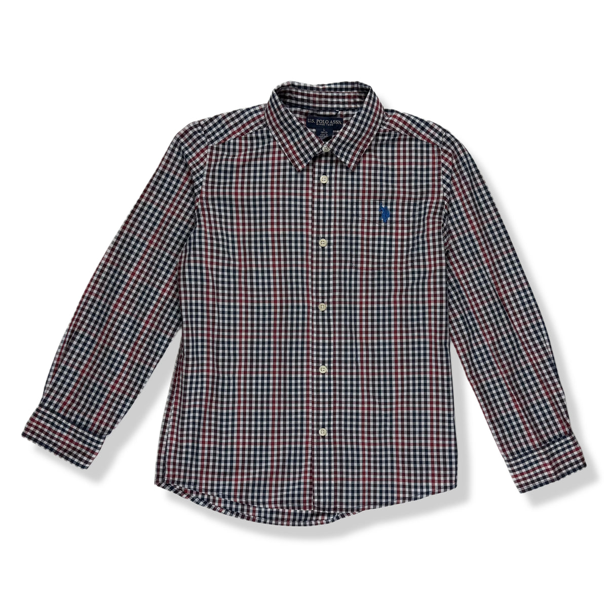 Camisa de cuadros de mangas largas para niño U.S. Polo Assn. talla L (10/12), foto 2