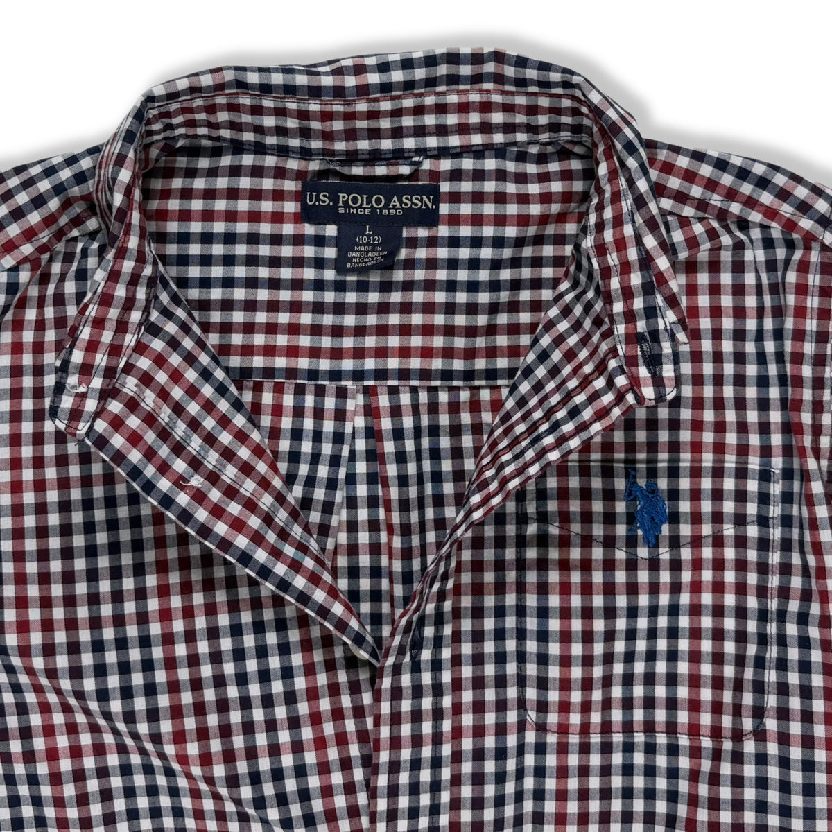 Camisa de cuadros de mangas largas para niño U.S. Polo Assn. talla L (10/12), foto 3