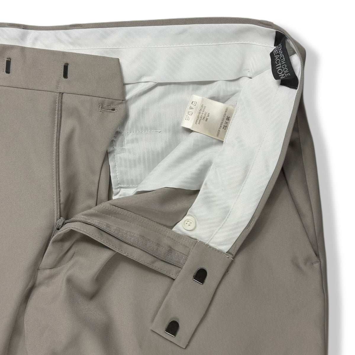 Pantalón beige de vestir para hombre Kenneth Cole Reaction talla 36X32, foto 2