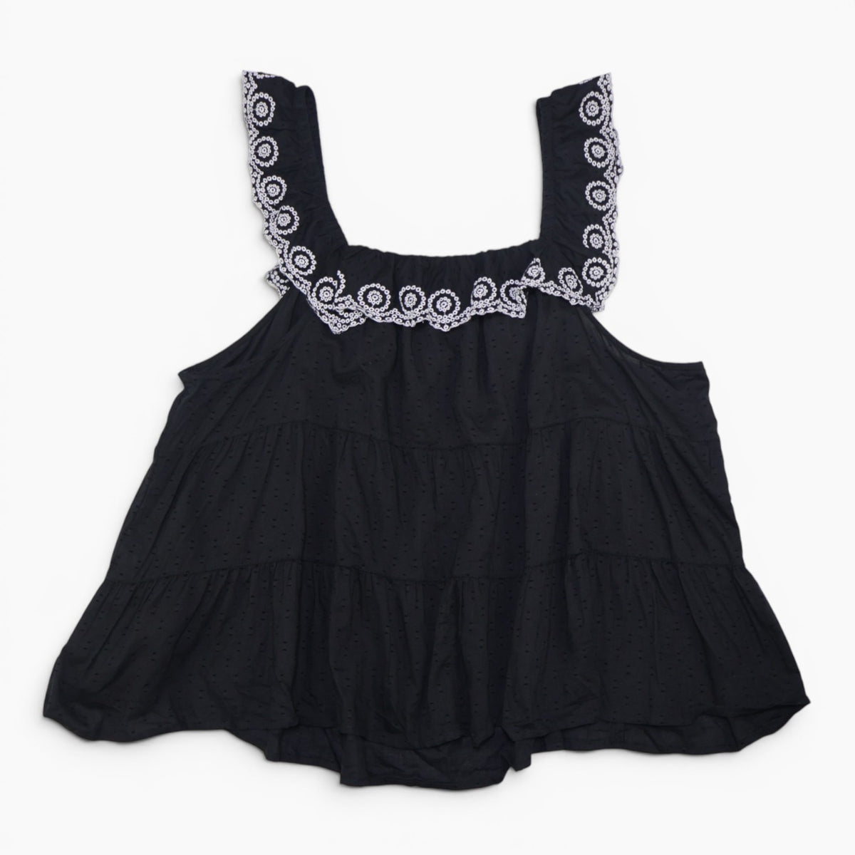 Blusa negra con bordado blanco para mujer Old Navy talla 3X, nueva con etiqueta, foto 3