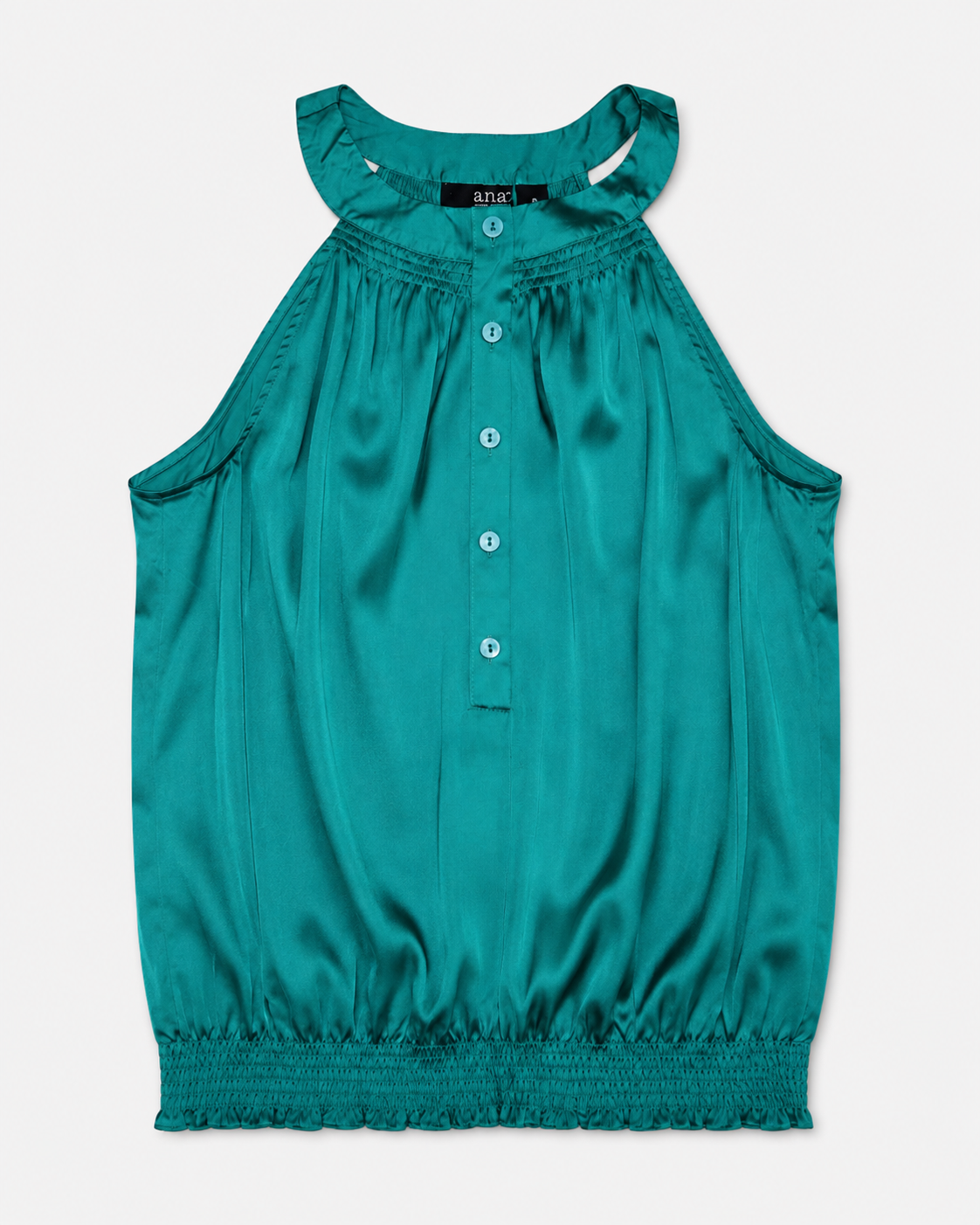 Blusa verde con cuello halter para mujer A.N.A talla S, ropa de segunda mano en República Dominicana