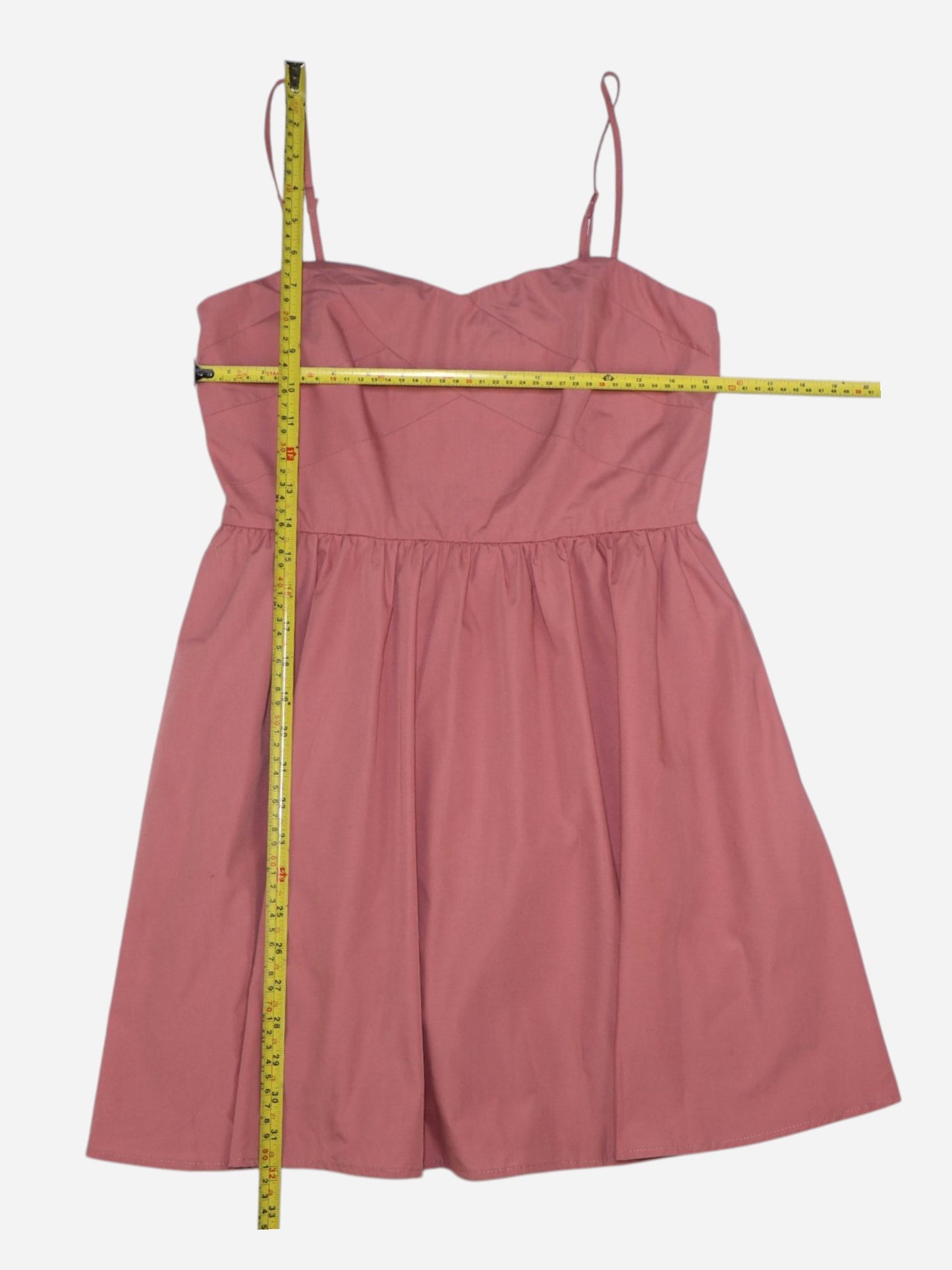 VESTIDO CORTO ROSADO CON TIRANTES AJUSTABLES | FRANCESCA'S | TALLA M