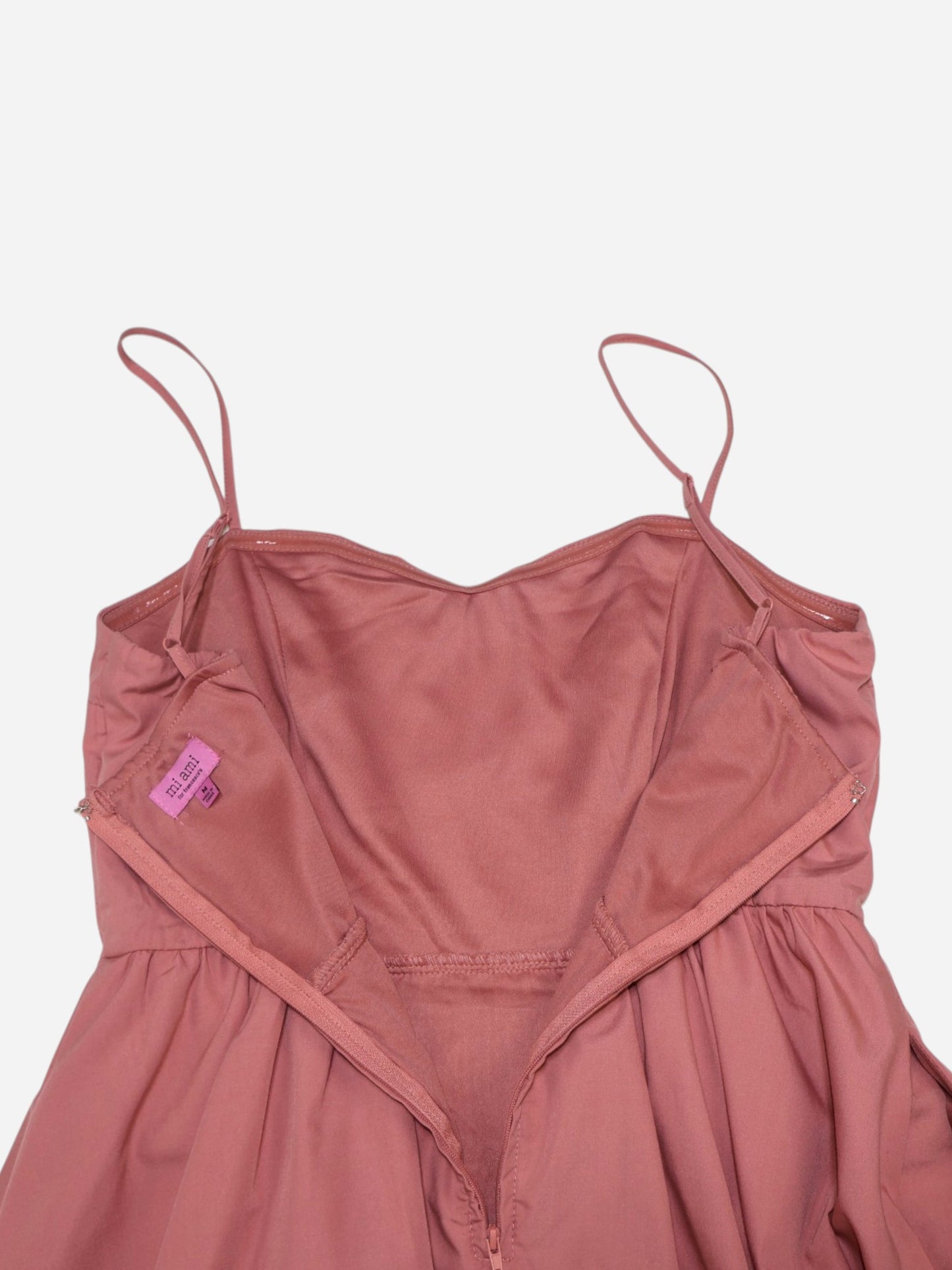 VESTIDO CORTO ROSADO CON TIRANTES AJUSTABLES | FRANCESCA'S | TALLA M