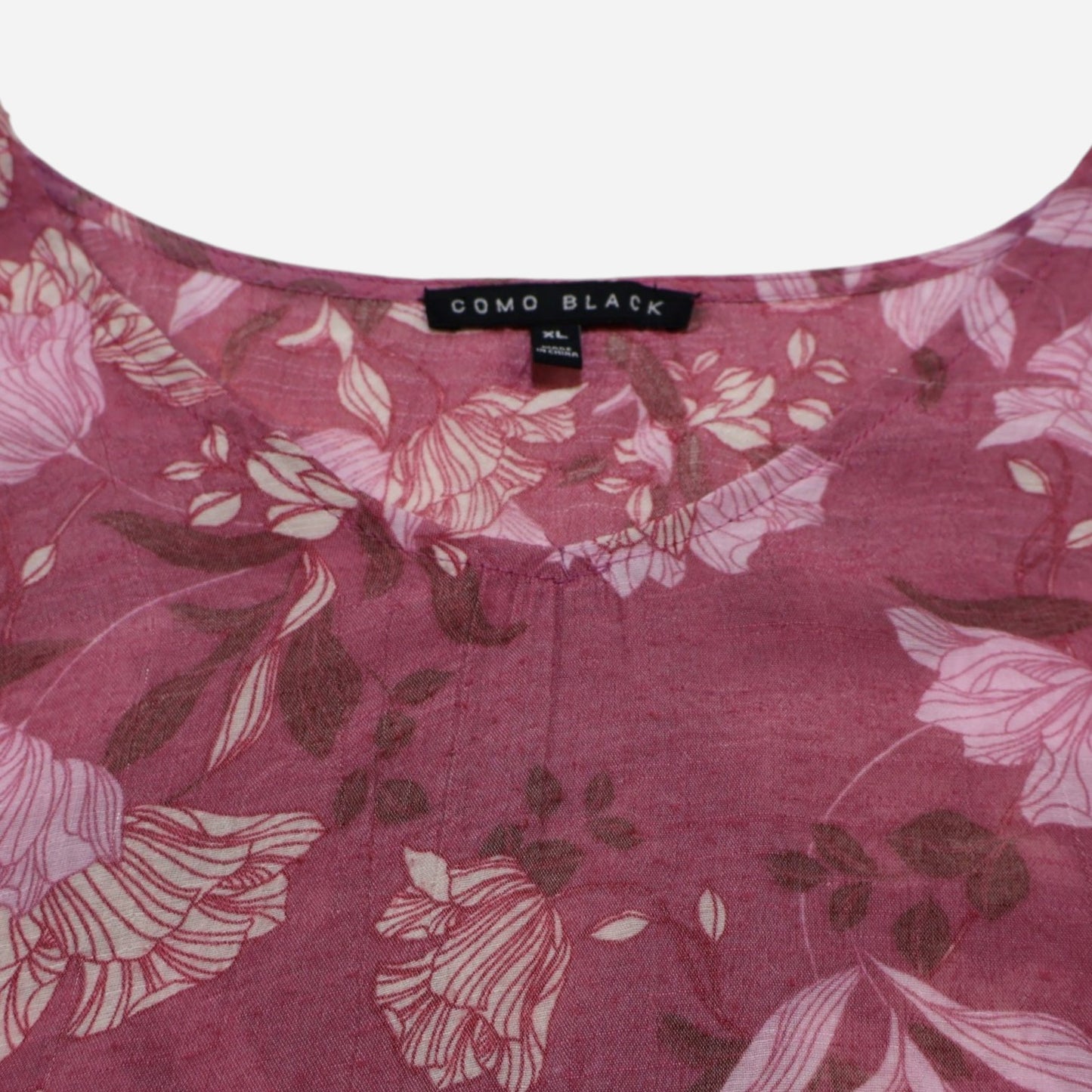BLUSA FLORAL DE MANGAS CON VOLANTES | COMO BLACK | TALLA XL