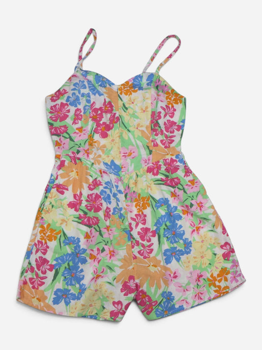 ROMPER CORTO CON ESTAMPADO FLORAL PARA MUJER | OLD NAVY | TALLA S