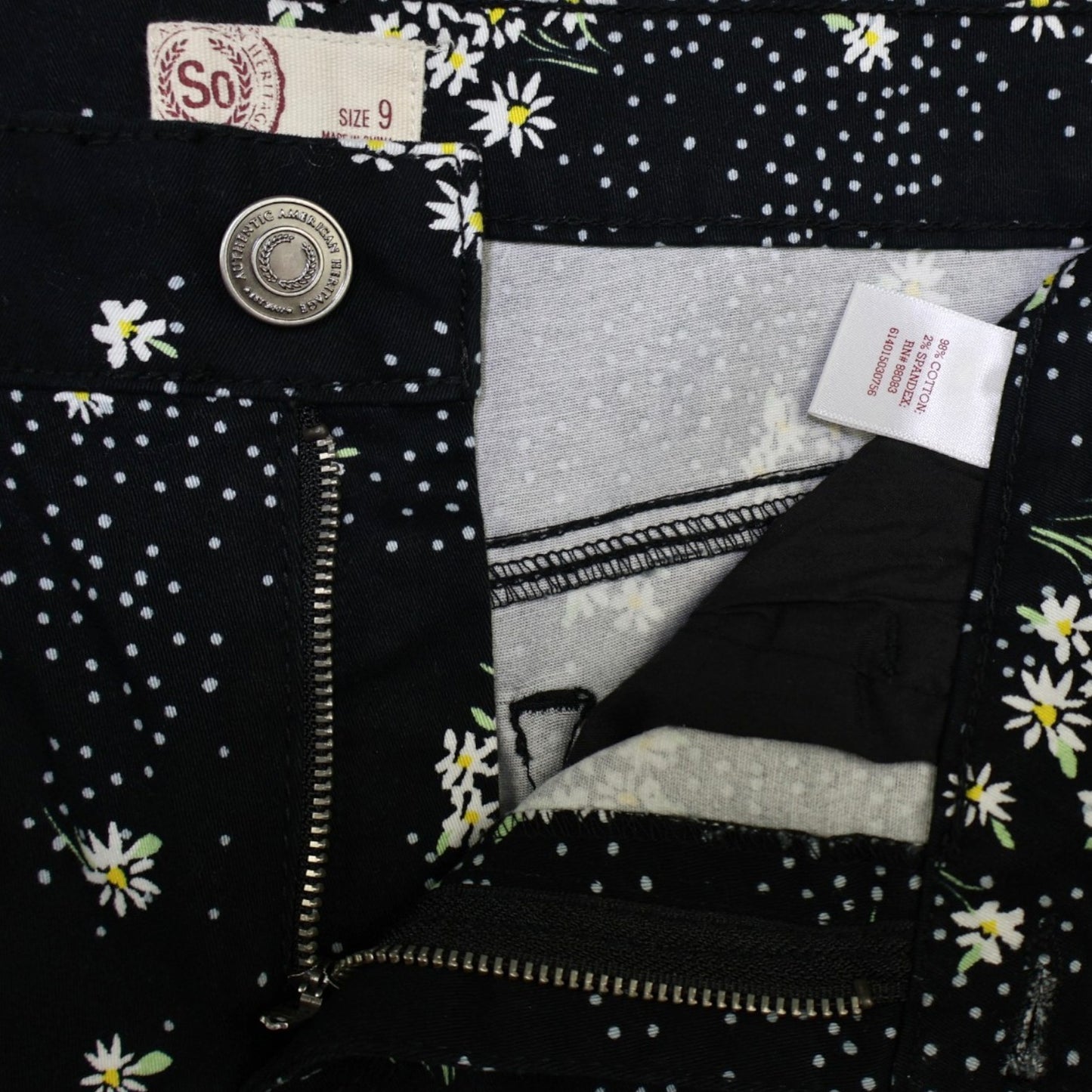 SHORTS CON ESTAMPADO DE MARGARITAS PARA ADOLESCENTES | SO | TALLA 9 (JUNIOR)