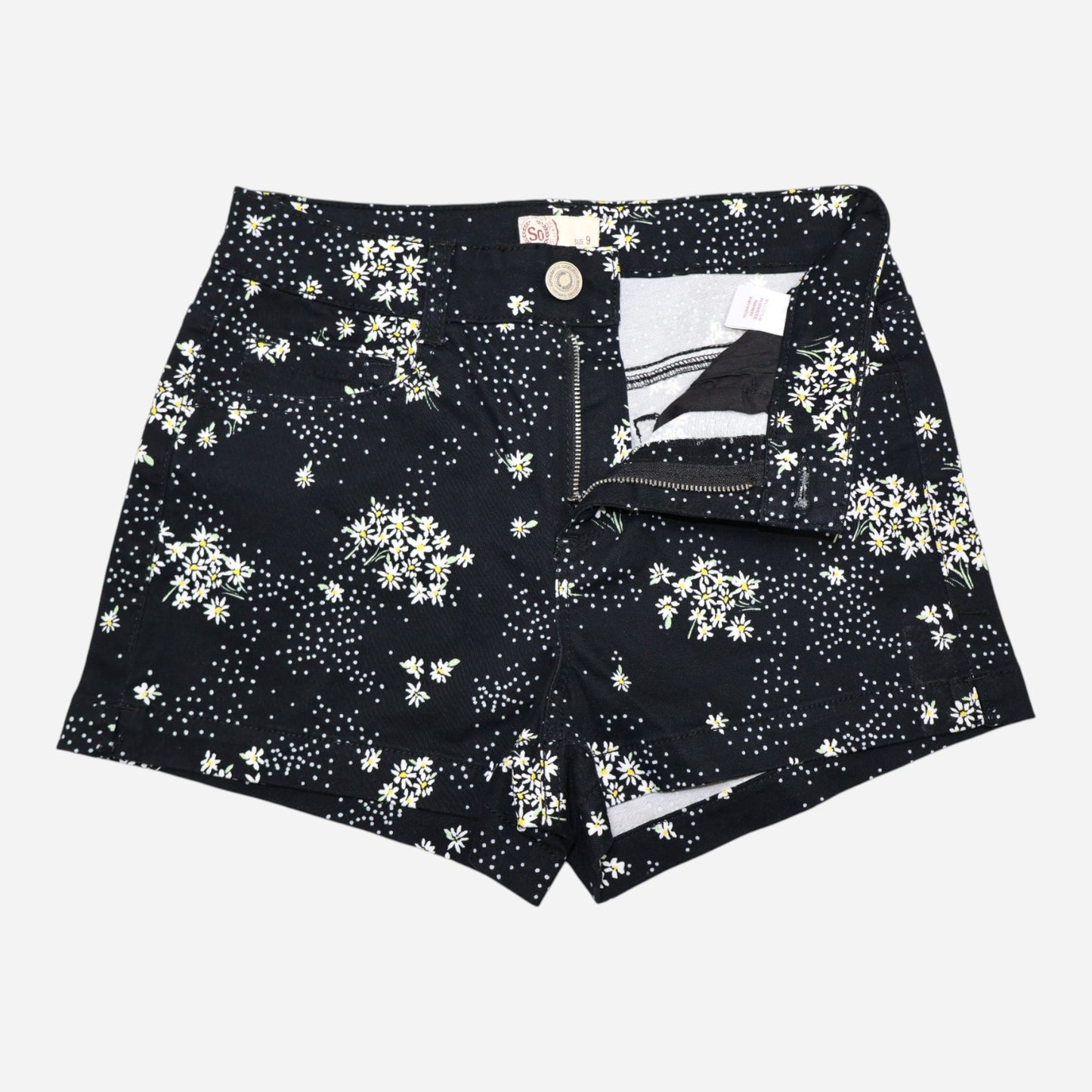 SHORTS CON ESTAMPADO DE MARGARITAS PARA ADOLESCENTES | SO | TALLA 9 (JUNIOR)
