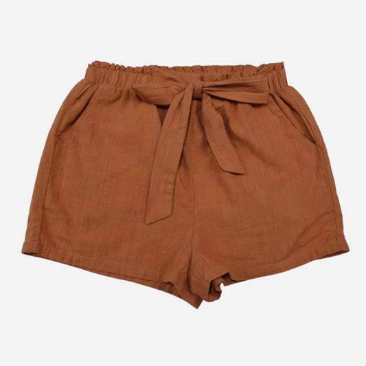 SHORT COLOR TERRACOTA CON LAZO EN LA CINTURA | TALLA S (US 4)