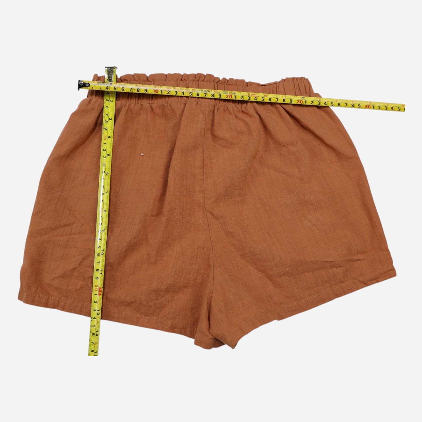 SHORT COLOR TERRACOTA CON LAZO EN LA CINTURA | TALLA S (US 4)
