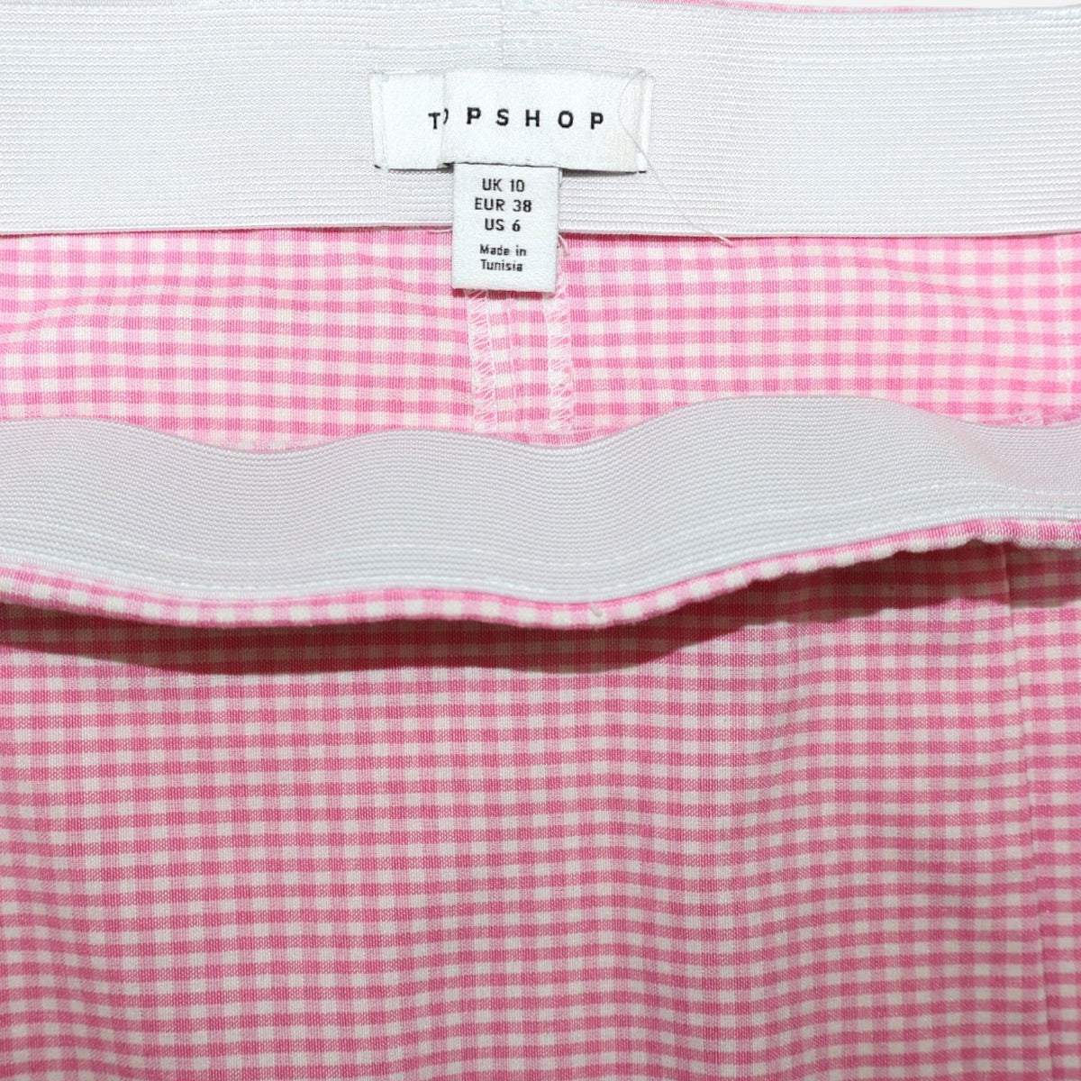FALDA MINI DE CUADROS VICHY | TOPSHOP | TALLA 6 (S)