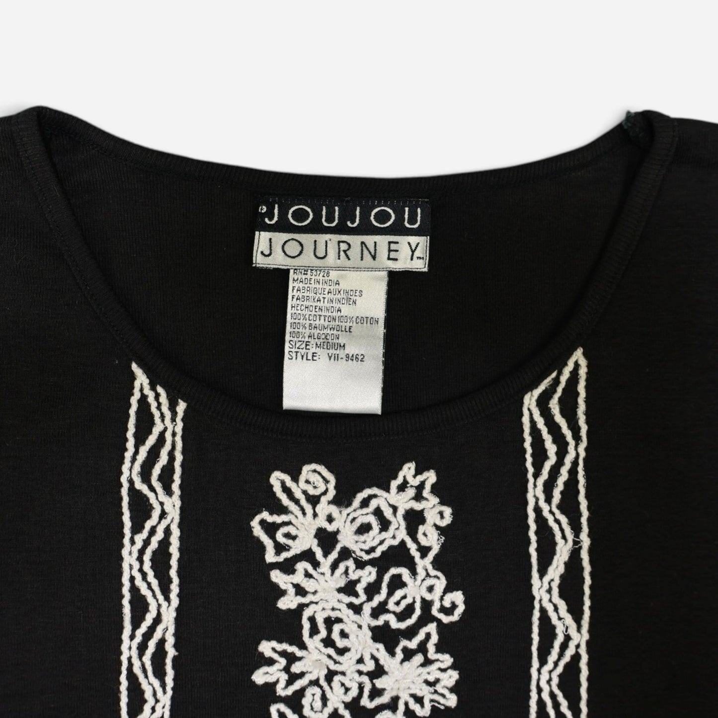 TOP SIN MANGAS CON BORDADO FLORAL | JOUJOU JOURNEY | TALLA M