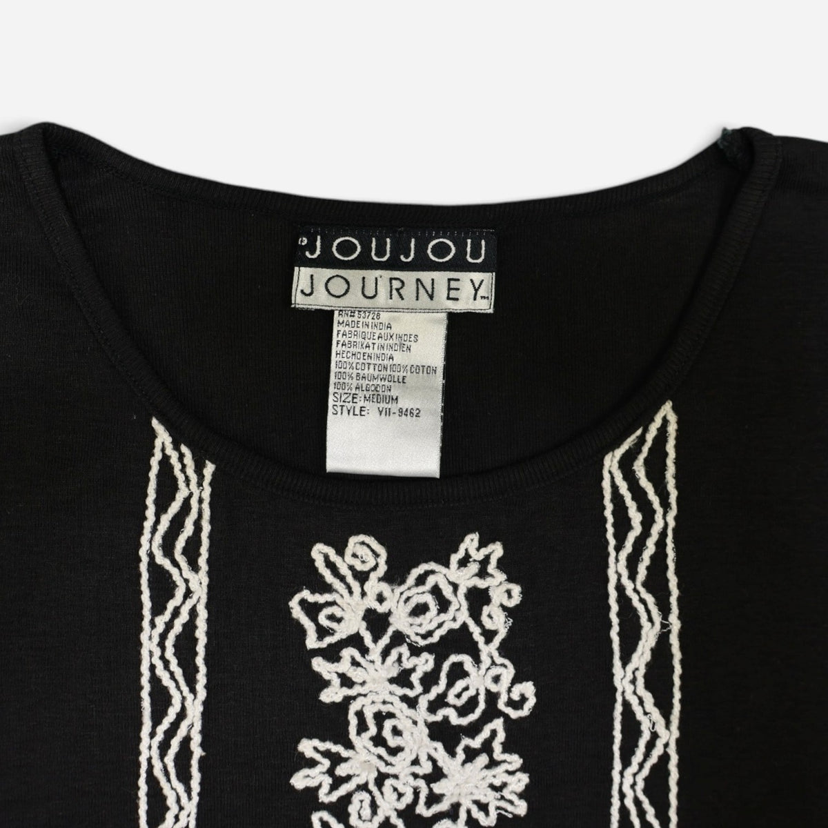 TOP SIN MANGAS CON BORDADO FLORAL | JOUJOU JOURNEY | TALLA M