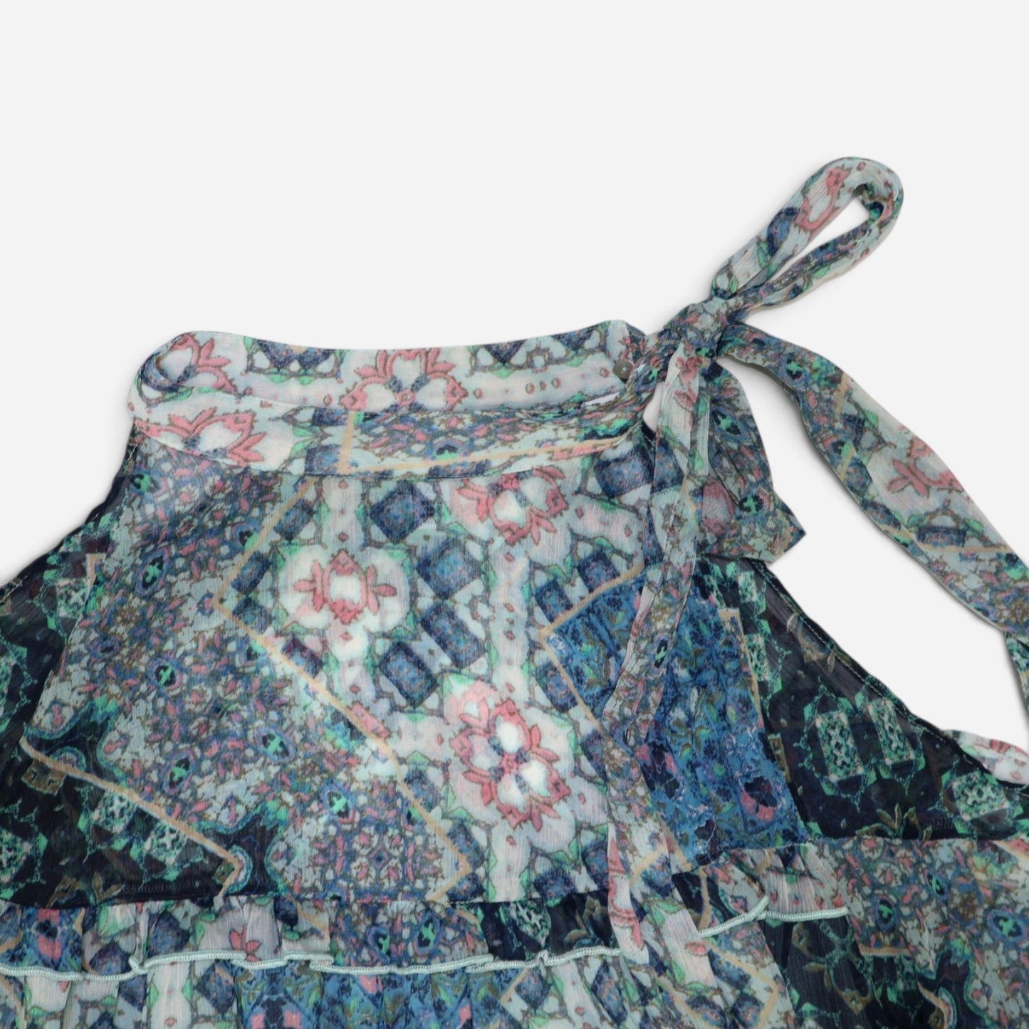 BLUSA ESTAMPADA CON HOMBROS DESCUBIERTOS | LIBBY EDELMAN | TALLA XL