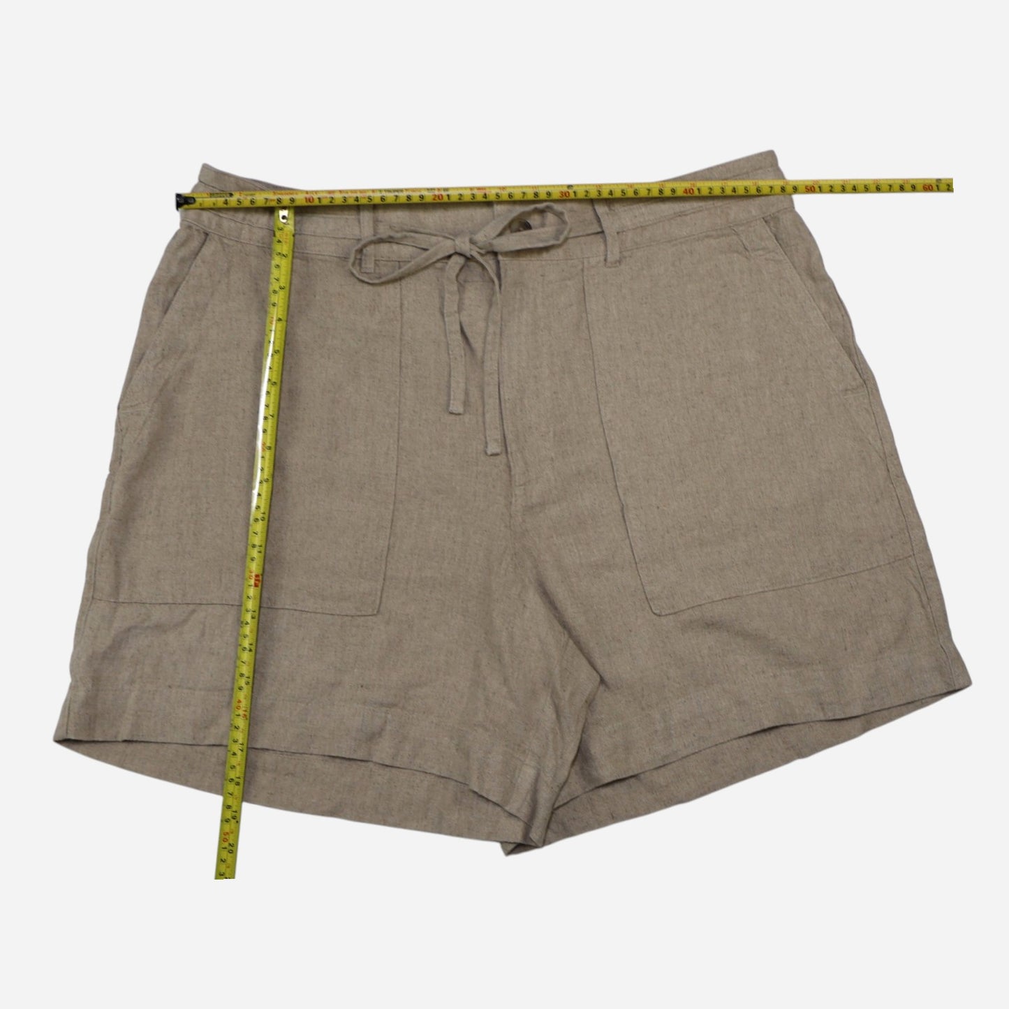 SHORT DE LINO CON LAZO Y BOLSILLOS | UNIVERSAL THREAD | TALLA 16 (XL)
