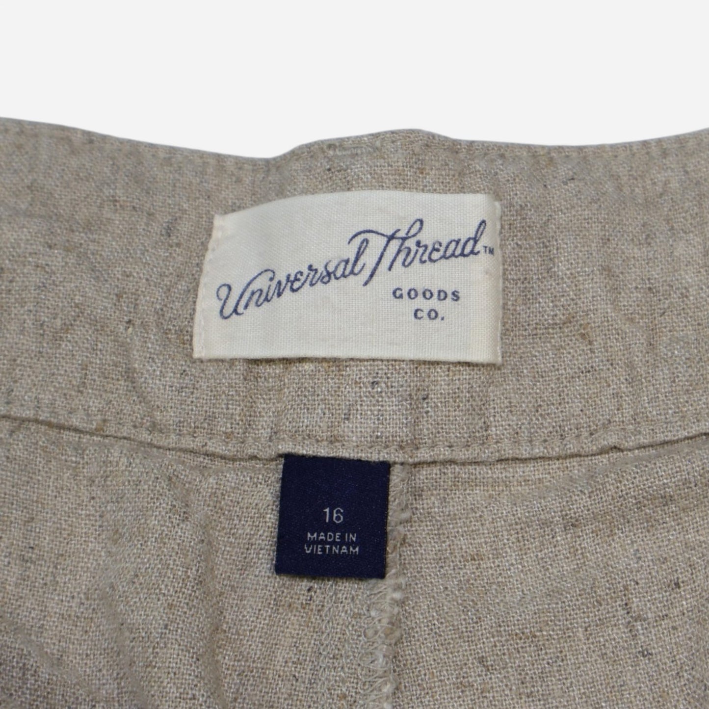 SHORT DE LINO CON LAZO Y BOLSILLOS | UNIVERSAL THREAD | TALLA 16 (XL)