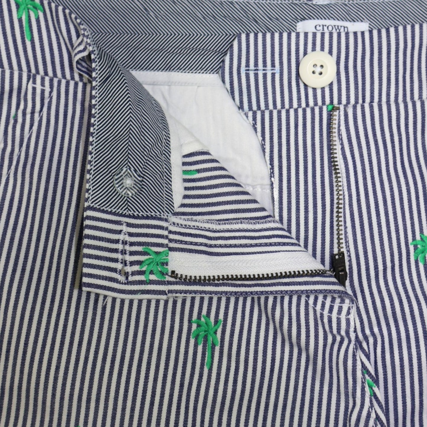 SHORT DE RAYAS CON PALMERAS | CROWN & IVY | TALLA 8 (M)