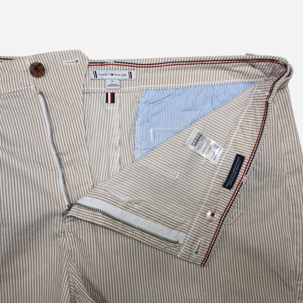 SHORT CLÁSICO DE RAYAS CON STRETCH | TOMMY HILFIGER | TALLA 16 (XL)