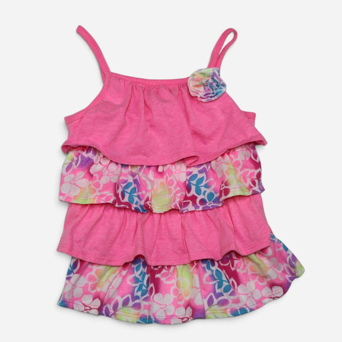 VESTIDO DE NIÑA CON VOLANTES Y ESTAMPADO FLORAL | OSHKOSH B’GOSH | TALLA 5T