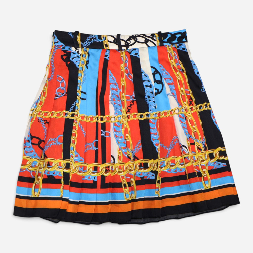 FALDA PLISADA PARA MUJER CON ESTAMPADO DE CADENAS | ZARA | TALLA M