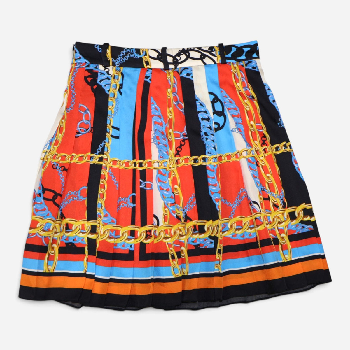 FALDA PLISADA PARA MUJER CON ESTAMPADO DE CADENAS | ZARA | TALLA M