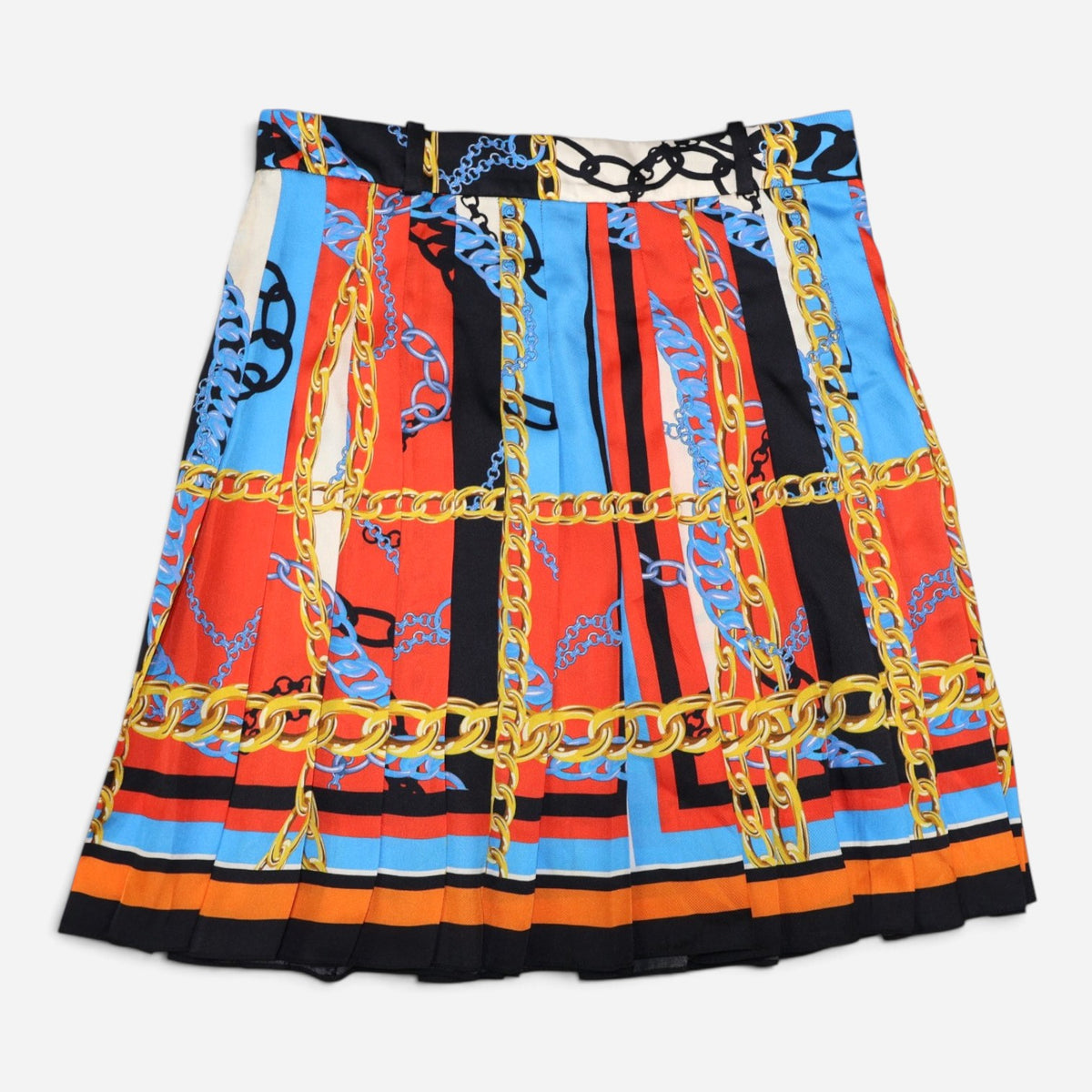 FALDA PLISADA PARA MUJER CON ESTAMPADO DE CADENAS | ZARA | TALLA M