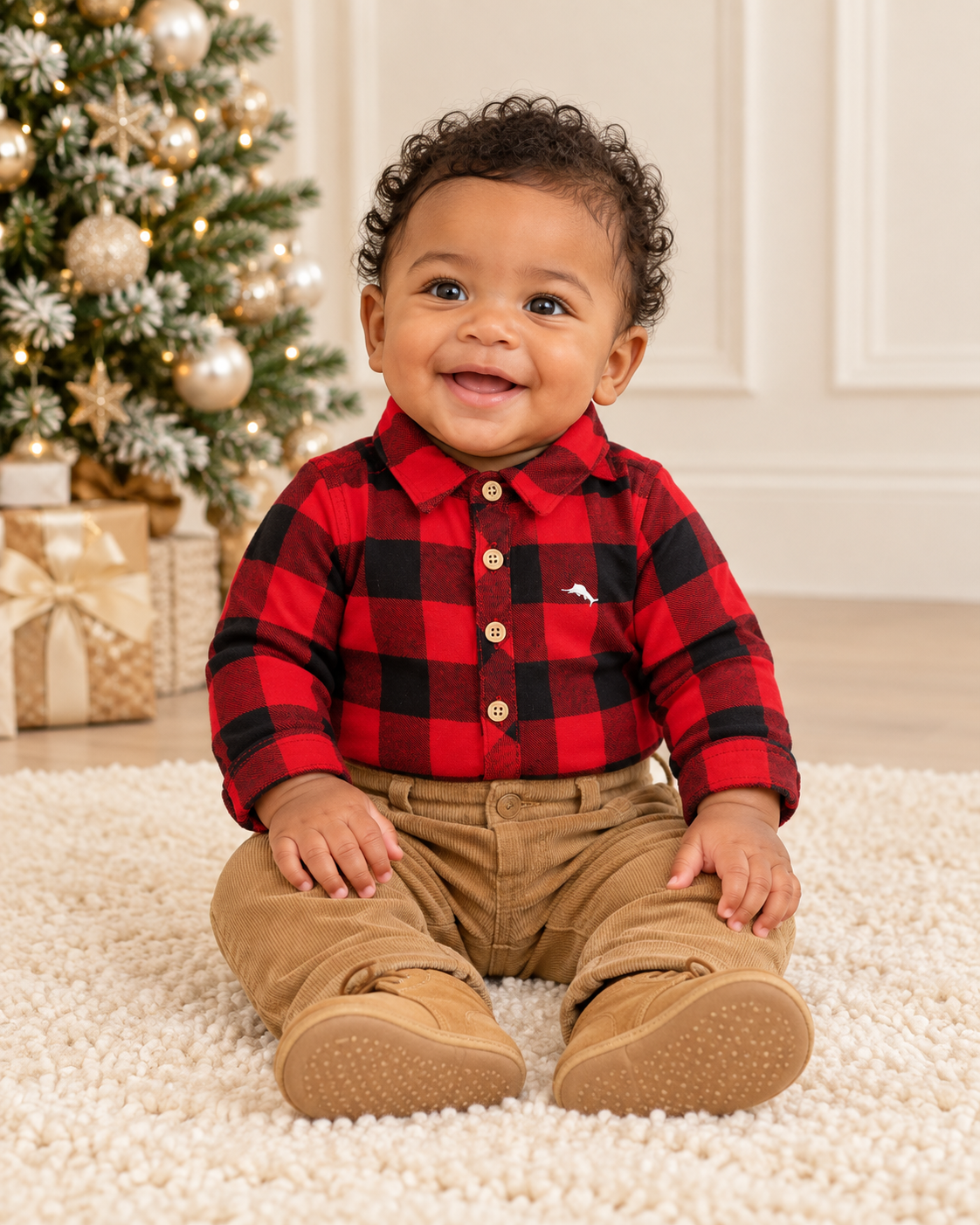 Body de cuadros Tommy Bahama para bebé, talla 6-9 meses, ropa de segunda mano en República Dominicana