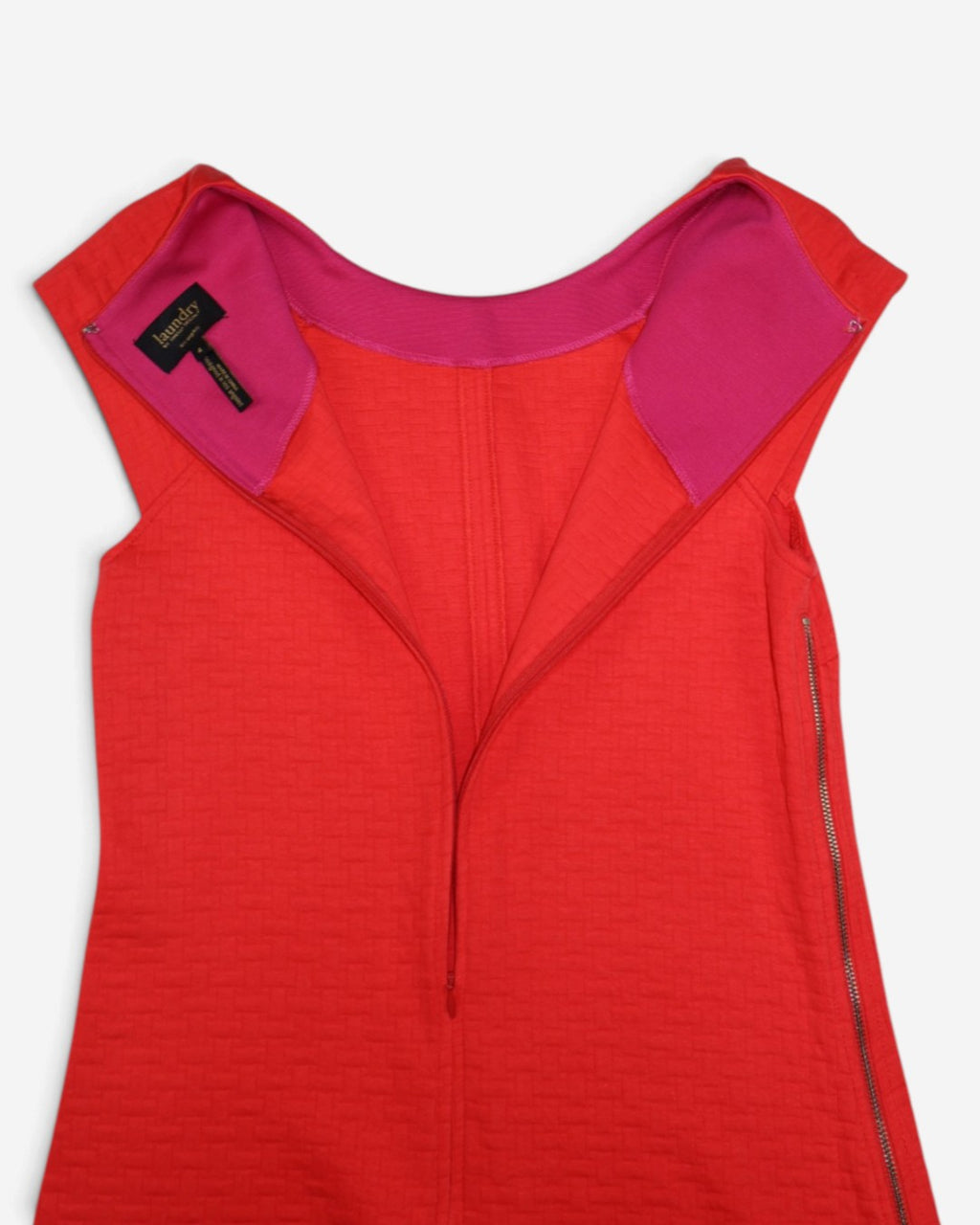 Vestido rojo coral Laundry by Shelli Segal, talla 4, foto 11