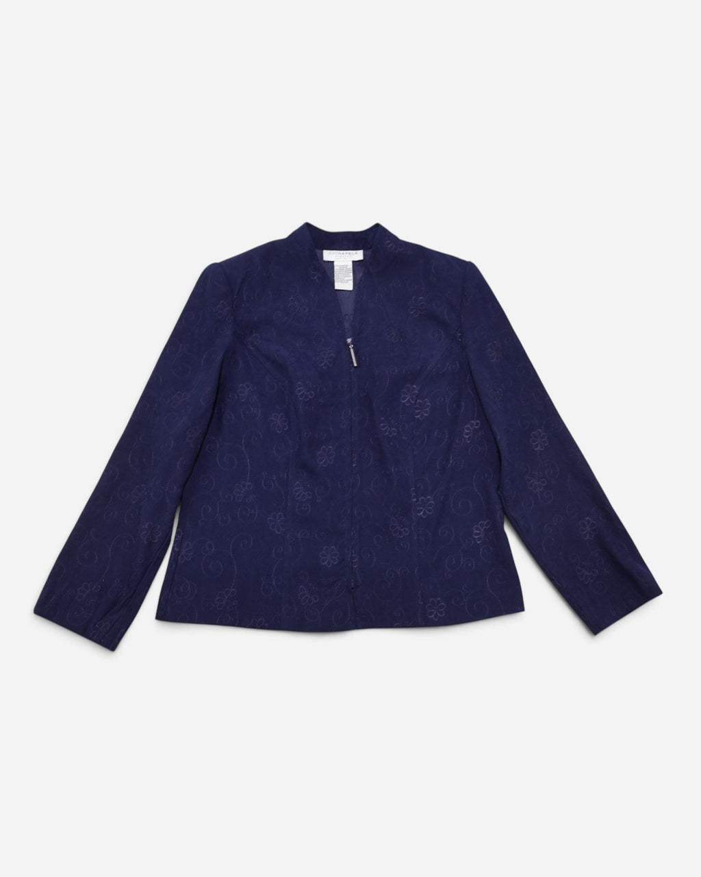 Conjunto de chaqueta y pantalón azul marino con bordado para mujer, marca Sag Harbor, talla 12P, foto 12