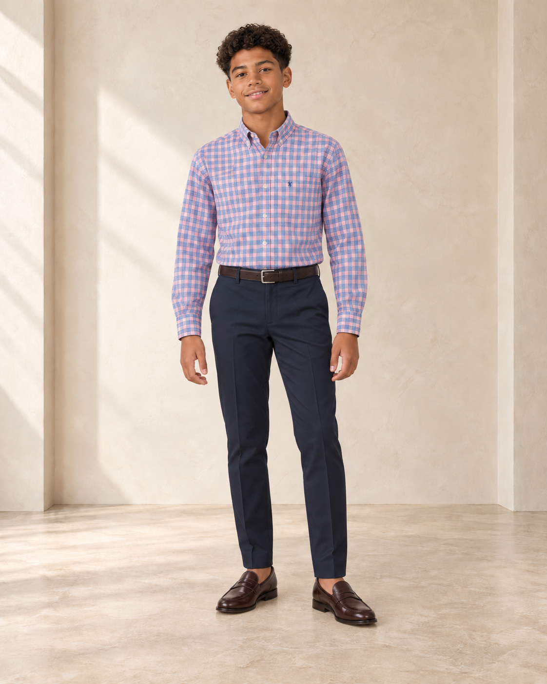 Camisa de cuadros IZOD para niño, talla L, ropa de segunda mano en República Dominicana